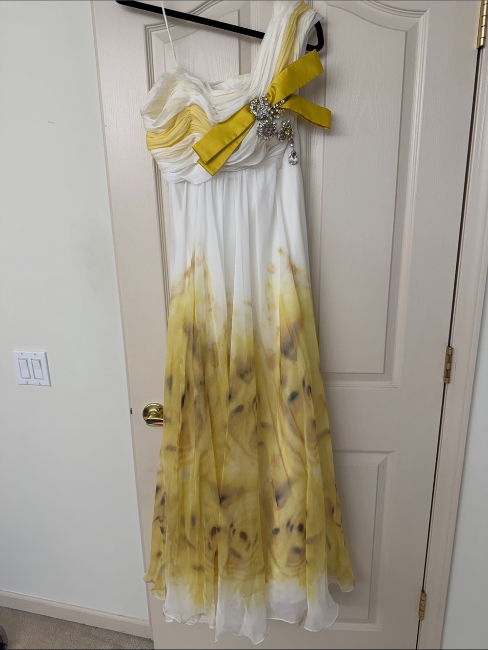 Yellow and white Maxi dress size 6